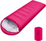 Sleeping Bag, Lightweight 3 Season Weather Sleep Bags for Kids Adults Girls Women, Microfiber Filled 5-20 Degree for Backpacking/Hiking/Camping/Mountaineering with Compression Sack
