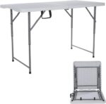 4ft Folding Table Outdoor Picnic Table Barbecue Camping Tables Courtyard Leisure Portable Tables Balcony Table