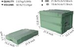 Foldable Storage Bin 56QT Collapsible Organizer Box with Handles for Home, Car Trunk, Camping & Outdoor, Eco-Friendly Plastic Container (Khaki, 21.9"x15.2"x12.8")​​ - Image 2