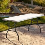 Folding Half Portable Foldable Table for Parties Backyard Events (White, 6 FT 70 * 29) (White, 6 FT) - Image 2