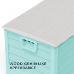 Foldable 75 Gallon Outdoor Storage Box, Plastic Storage Containers with Lid, Patio Deck Box Furniture for Garden, Pool, Balcony, Yard (Green) - Image 2