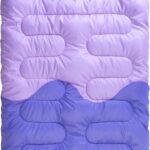 Sleeping Bag - Double Camping Sleeping Bags 2 Person for Adults Kids Boys Girls for Hiking Backpacking - Warm Cold Weather Lightweight Portable with Compression Bag for Indoors Outdoors Activities