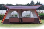 Extra Large Tent 10-12-14 Person(B),Family Cabin Tents,2 Rooms,3 Doors and 3 Windows with Mesh,Straight Wall,Waterproof,Double Layer,Big Tent for Outdoor,Picnic,Camping,Family Gathering - Image 2